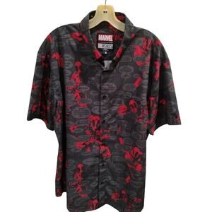 RSVLTS Deadpool "Merc with a Mouth" Button Down Shirt XL